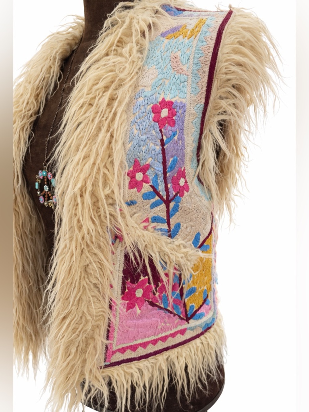 Spell & The Gypsy Collective Penny Lane Folk Town embroidered reversible vest - Picture 5 of 15